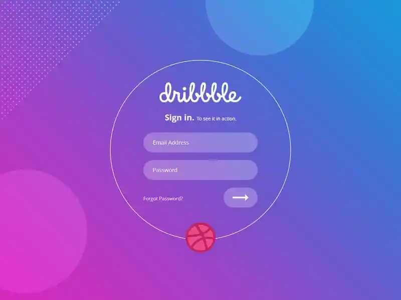 round_login_2x Dribbble منصة للمصممين المبدعين